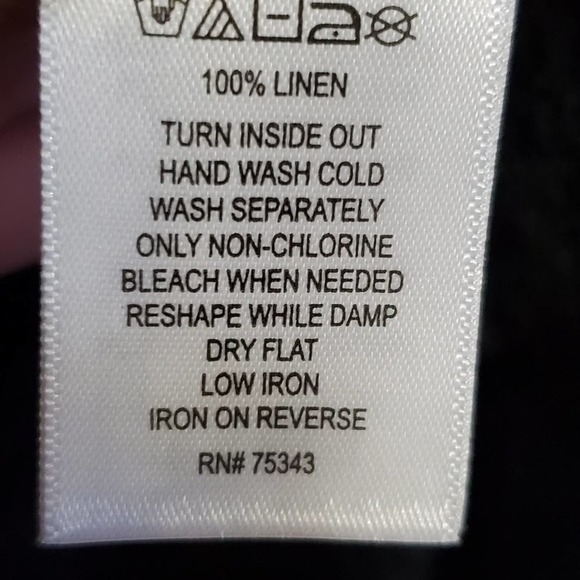 NEW flutter sleeve 100% linen shirt‎ plus size 1X new!! - Picture 5 of 6